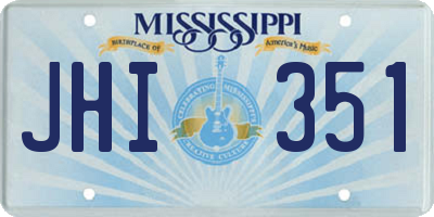MS license plate JHI351