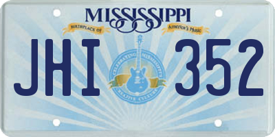 MS license plate JHI352