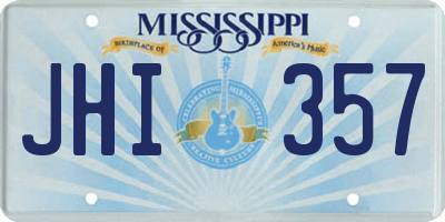 MS license plate JHI357