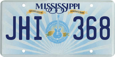 MS license plate JHI368
