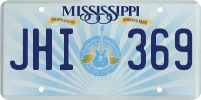 MS license plate JHI369