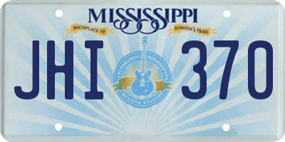 MS license plate JHI370