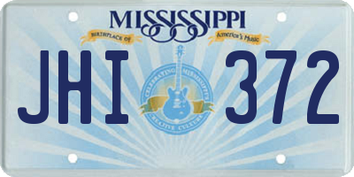 MS license plate JHI372