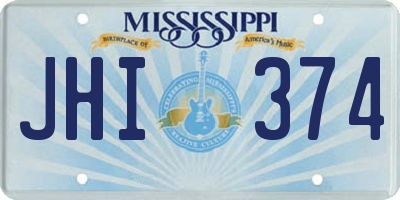 MS license plate JHI374