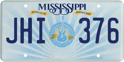 MS license plate JHI376
