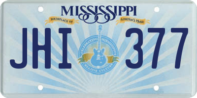 MS license plate JHI377
