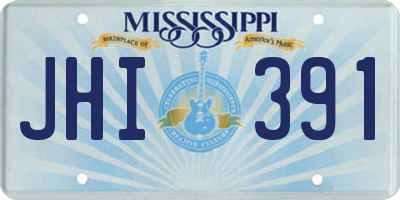 MS license plate JHI391