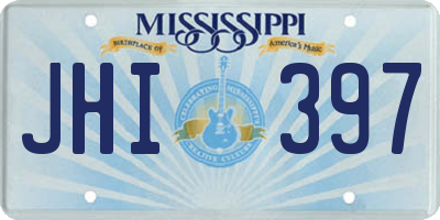 MS license plate JHI397