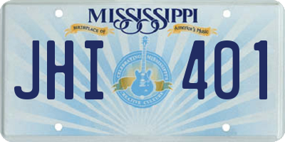 MS license plate JHI401