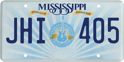 MS license plate JHI405