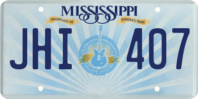 MS license plate JHI407