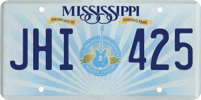 MS license plate JHI425