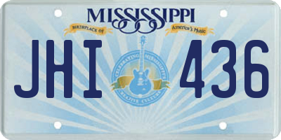 MS license plate JHI436
