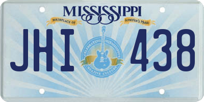 MS license plate JHI438