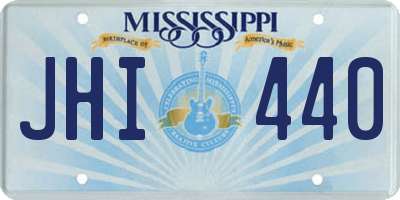 MS license plate JHI440