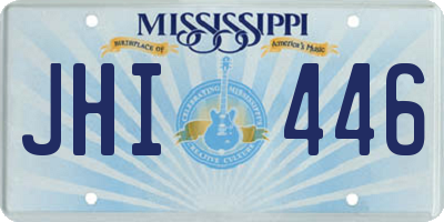 MS license plate JHI446