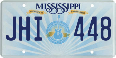 MS license plate JHI448