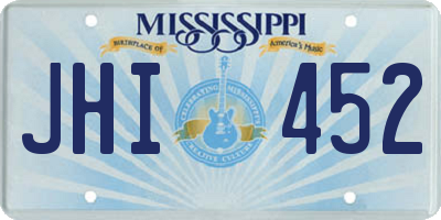 MS license plate JHI452