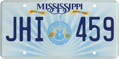 MS license plate JHI459
