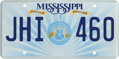 MS license plate JHI460
