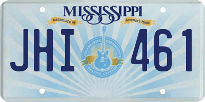 MS license plate JHI461