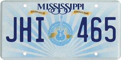 MS license plate JHI465