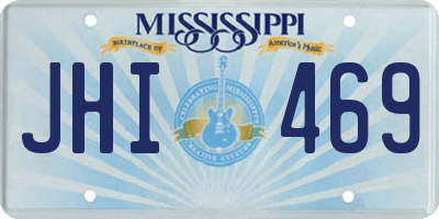 MS license plate JHI469