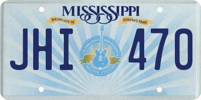 MS license plate JHI470