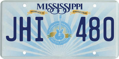 MS license plate JHI480