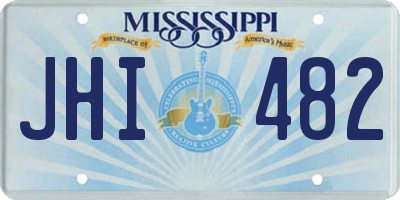 MS license plate JHI482