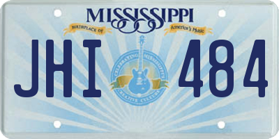 MS license plate JHI484