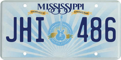 MS license plate JHI486