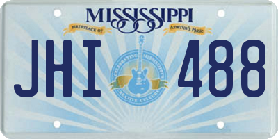 MS license plate JHI488