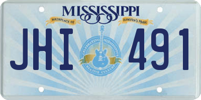 MS license plate JHI491