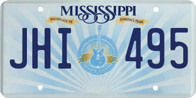 MS license plate JHI495