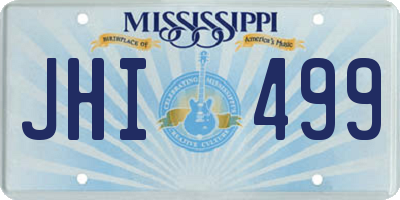 MS license plate JHI499