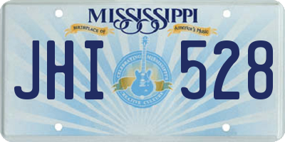 MS license plate JHI528