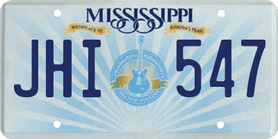 MS license plate JHI547