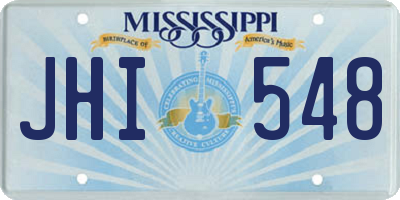 MS license plate JHI548