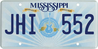 MS license plate JHI552