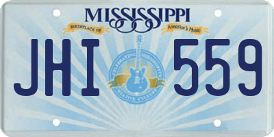 MS license plate JHI559