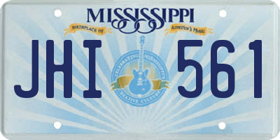 MS license plate JHI561