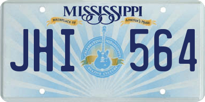 MS license plate JHI564
