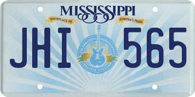 MS license plate JHI565