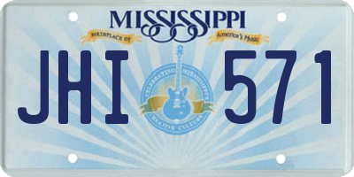 MS license plate JHI571