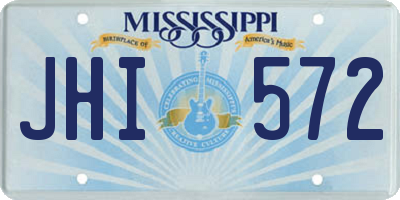 MS license plate JHI572
