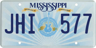 MS license plate JHI577