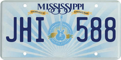 MS license plate JHI588