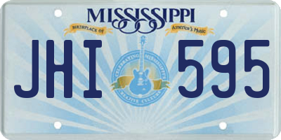 MS license plate JHI595
