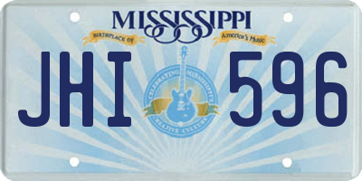 MS license plate JHI596